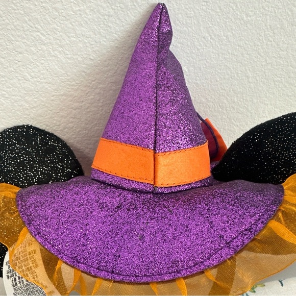 Halloween Minnie Ears Witch Hat Disney Headband Purple Orange Mickey Ears - Picture 7 of 9